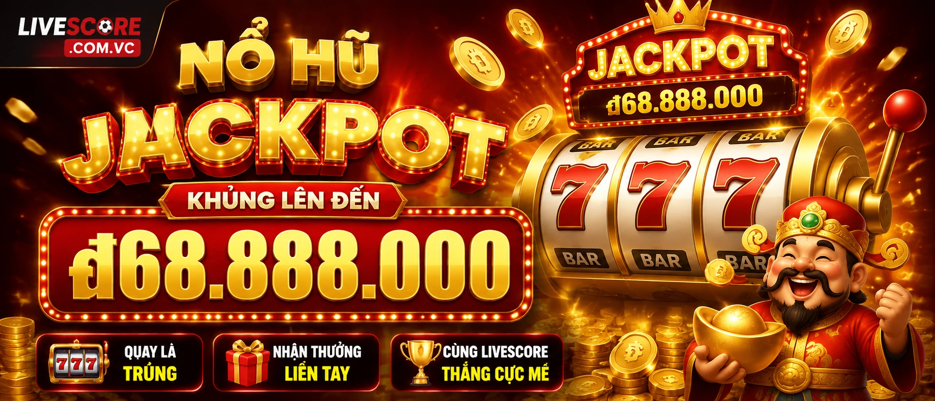 Giao diện Nổ Hũ Online trên nền tối xanh tím, hiển thị khu vực trò chơi và điều hướng nhanh